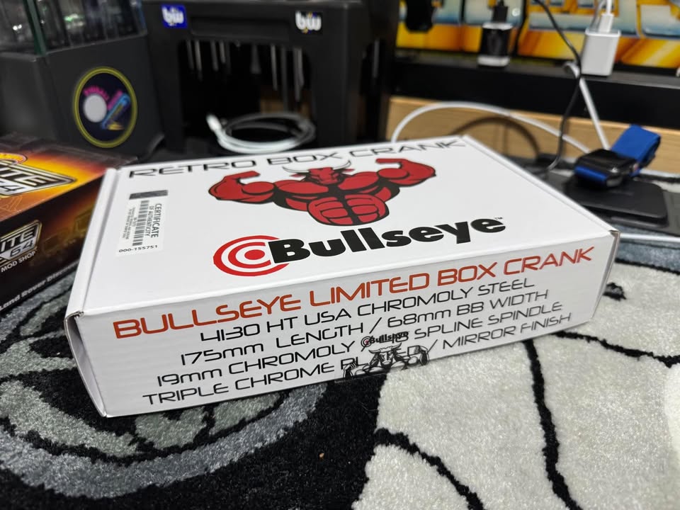 Retro BMX Bullseye Cranks. Red NIB